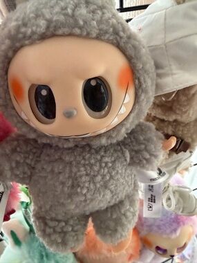 Gray Plush Monster Doll - Soft Cuddly Kids Toy